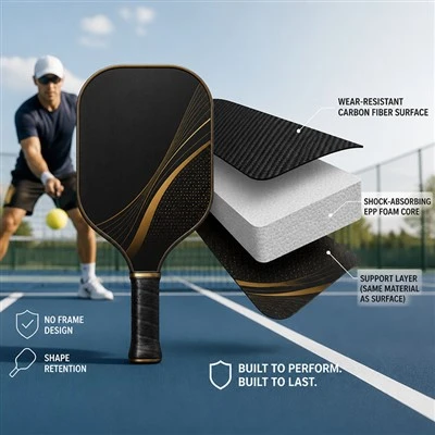 T700 Carbon Pickleball Paddle EPP Yadroli hashamatli sovg'a qutisi 14/16mm Pro raketkasi bilan yuk tashish sumkasi
